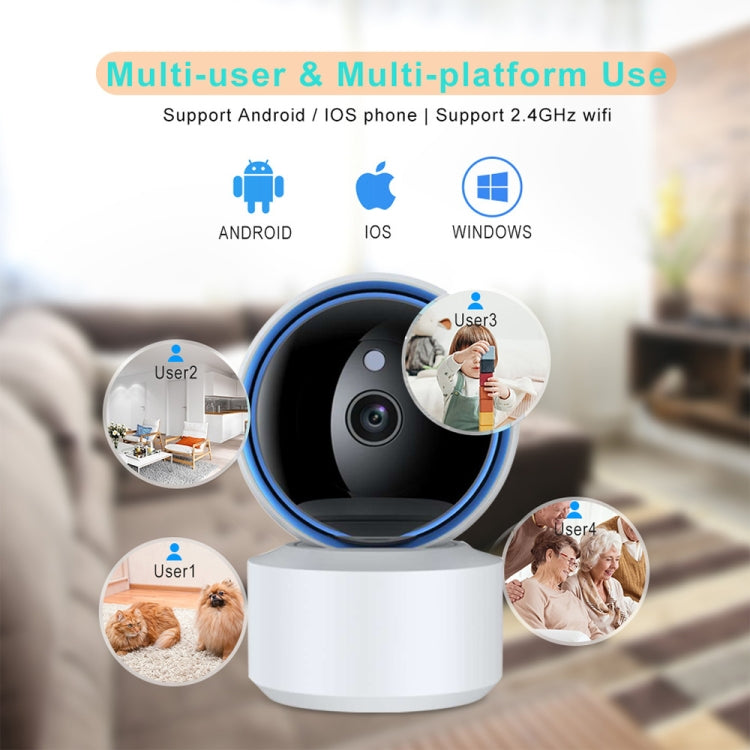YT50-2 3.0MP 360도 회전 IP 카메라 WiFi 스마트 보안 카메라, TF 카드 지원 / 양방향 오디오 / 모션 감지 / 야간 투시, YT50-2