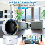 YT50-2 3.0MP 360도 회전 IP 카메라 WiFi 스마트 보안 카메라, TF 카드 지원 / 양방향 오디오 / 모션 감지 / 야간 투시, YT50-2
