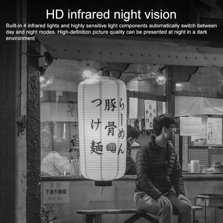 Q8 1080P HD 무선 IP 카메라, 모션 감지 및 적외선 야간 투시 및 TF 카드 지원, AU 플러그, Q8