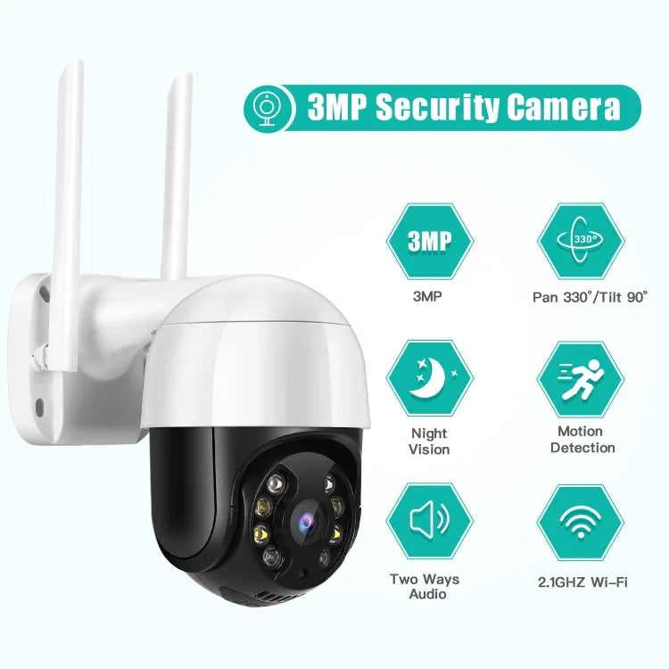 QX29 3.0MP HD WiFi IP 카메라, 야간 시야 & 모션 감지 & 양방향 오디오 & TF 카드 지원, 호주 플러그, QX29