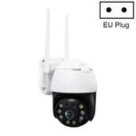 QX36 1080P 3.0MP 3.6mm 렌즈 IP65 방수 PTZ 360도 회전 WiFi 카메라, 주야간 풀 컬러 및 양방향 음성 인터콤 및 모션 휴머노이드 감지 및 비디오 재생 및 128GB TF 카드 지원, AU 플러그, QX36