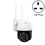 QX36 1080P 3.0MP 3.6mm 렌즈 IP65 방수 PTZ 360도 회전 WiFi 카메라, 주야간 풀 컬러 및 양방향 음성 인터콤 및 모션 휴머노이드 감지 및 비디오 재생 및 128GB TF 카드 지원, AU 플러그, QX36