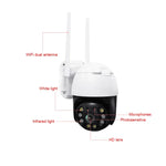 QX36 1080P 3.0MP 3.6mm 렌즈 IP65 방수 PTZ 360도 회전 WiFi 카메라, 주야간 풀 컬러 및 양방향 음성 인터콤 및 모션 휴머노이드 감지 및 비디오 재생 및 128GB TF 카드 지원, AU 플러그, QX36
