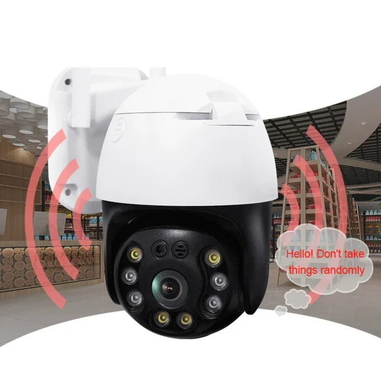 QX36 1080P 3.0MP 3.6mm 렌즈 IP65 방수 PTZ 360도 회전 WiFi 카메라, 주야간 풀 컬러 및 양방향 음성 인터콤 및 모션 휴머노이드 감지 및 비디오 재생 및 128GB TF 카드 지원, AU 플러그, QX36