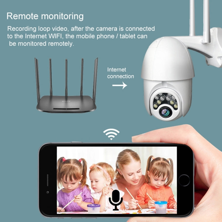 Q10 야외 휴대폰 원격 회전 무선 WiFi 10개 조명 IR 야간 투시 HD 카메라, 모션 감지 비디오 / 경보 및 녹화 지원, UK 플러그, Q10 IR 야간 투시