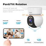 SriHome SH046 400만 화소 FHD 저전력 무선 가정용 보안 카메라 시스템, SH046