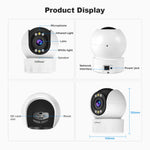 SriHome SH046 400만 화소 FHD 저전력 무선 가정용 보안 카메라 시스템, SH046