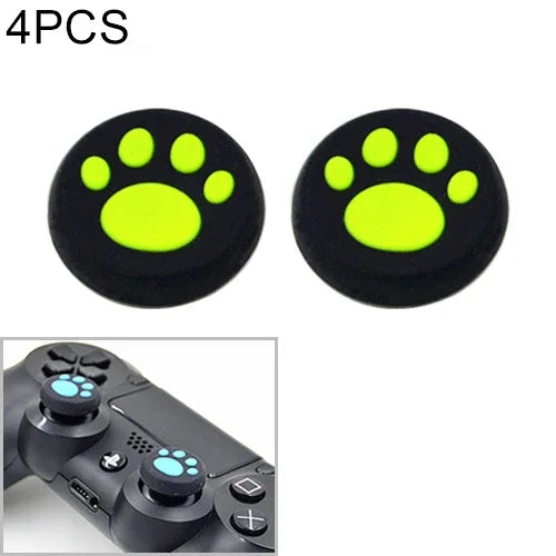 PS4 / PS3 / PS2 / XBOX360 / XBOXONE / WIIU 게임패드 조이스틱용 4개입 귀여운 고양이 발바닥 실리콘 보호 커버