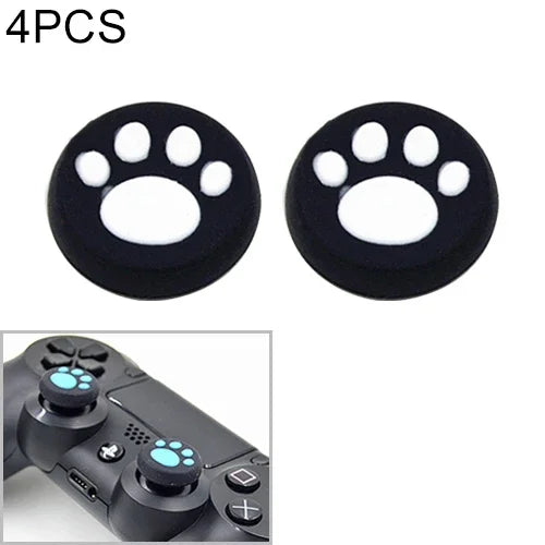 PS4 / PS3 / PS2 / XBOX360 / XBOXONE / WIIU 게임패드 조이스틱용 4개입 귀여운 고양이 발바닥 실리콘 보호 커버