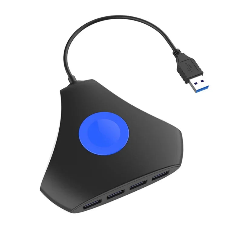 KJH P5-015 4 in 1 허브 컨버터 USB 3.0 블루 라이트 확장 어댑터 스플리터 충전기 커넥터 스플리터 PS5 / Xbox Series X용, KJH P5-015