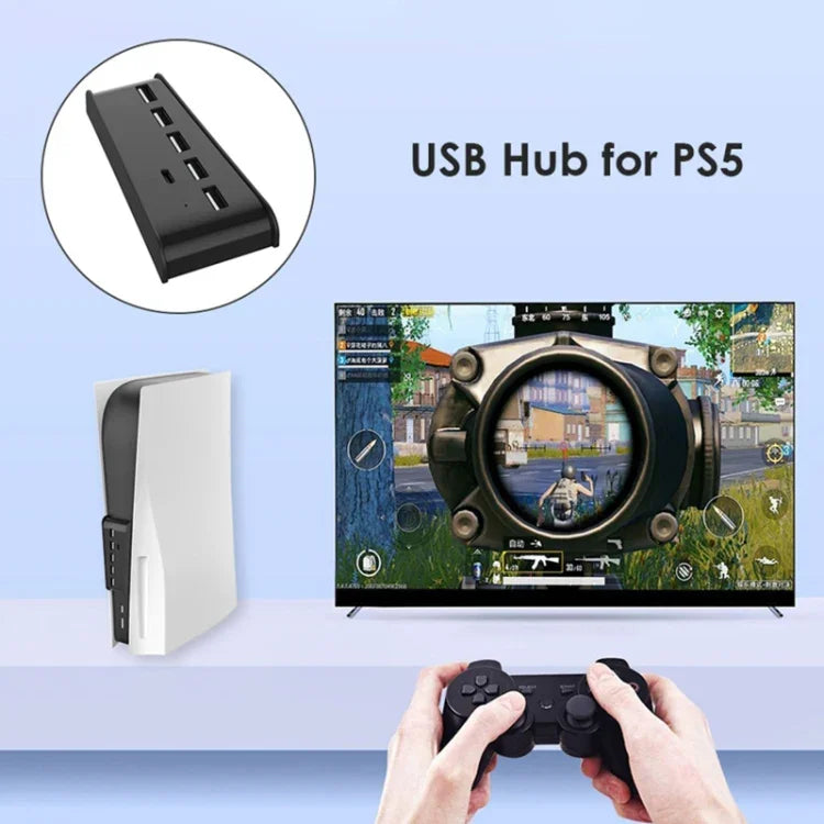 PS5용 KJH P5-008 6 in 1 USB 스플리터 확장 허브 어댑터, KJH P5-008