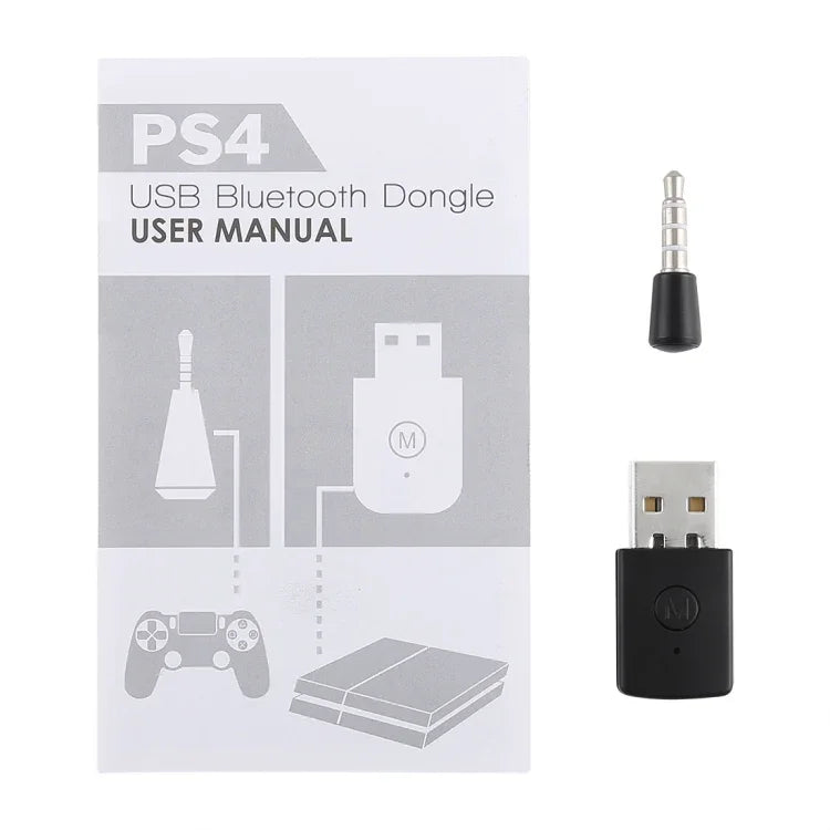 소니 플레이스테이션 PS4용 3.5mm & USB 블루투스 어댑터 동글 수신기 및 송신기, PS4용