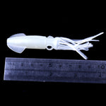 HENGJIA 5개 세트 오징어 모양 플라스틱 소프트 베이트 인공 낚시 미끼, 길이: 9cm, 발광, 다채로운 파이프