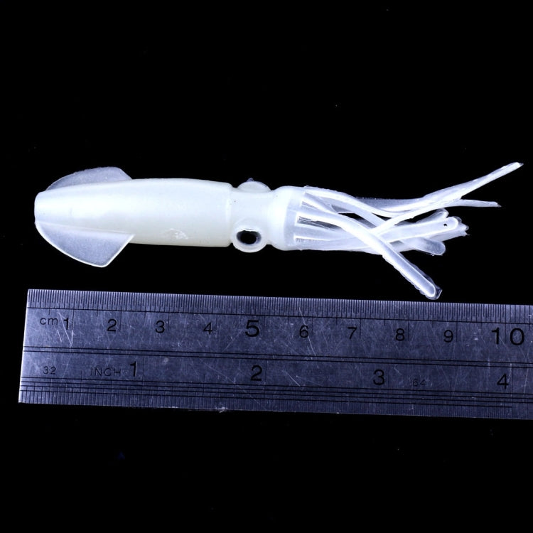 HENGJIA 5개 세트 오징어 모양 플라스틱 소프트 베이트 인공 낚시 미끼, 길이: 9cm, 발광, 다채로운 파이프