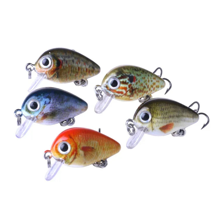HENGJIA 5개 2.7cm/1.5g 루어 바위 낚시 루어 미끼 바이오닉 키트 플라스틱 박스 포함, Box008