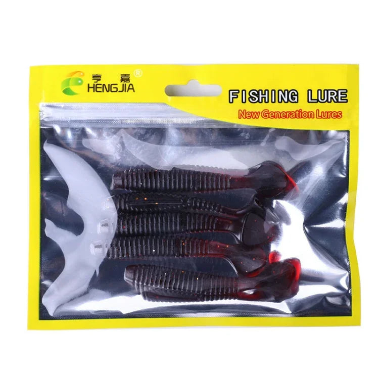 HENGJIA SO0215P 5개입 7.5cm/5.5g 스크류 테일 소프트 낚시 루어 인공 미끼, SO0215P