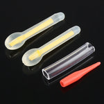 10팩 OCEAN SUN 전구형 발광 부표 야간 낚시 라이트 스틱, 가시거리: 25m, 크기: 3.0 x 25mm, 전구형, 가시거리: 25m