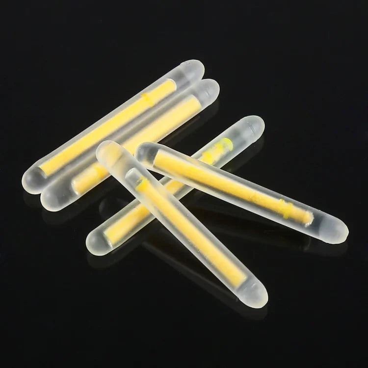 10팩 OCEAN SUN 발광 부표 야간 낚시 라이트 스틱, 가시거리: 15m, 크기: 3.0 x 25mm, 가시거리: 15m(5개입)