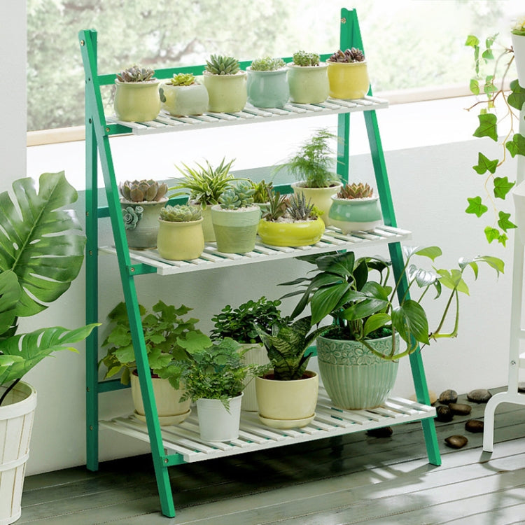 Bamboo 3-Tier Hanging Plant Stand Planter Shelves Flower Pot Storage Rack Folding Display Shelving Plants Shelf, Width: 70cm, 3-Tier Width: 70cm(Apricot), 3-Tier Width: 70cm(Green), 3-Tier Width: 70cm(White)