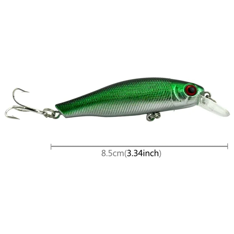 HENGJIA 6개입 8.5cm 8.9g 미노우 플라스틱 하드 베이트 낚시 미끼 세트 낚시 태클 미끼, 6개입 8.5cm 8.9g
