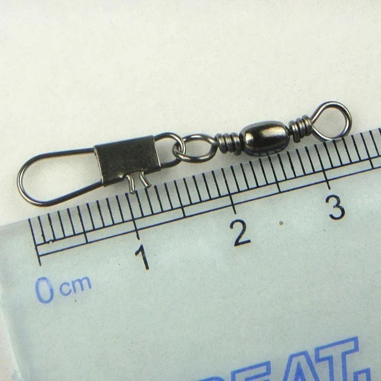 20개 8# 3.5cm 낚시 커넥터 배럴 스위블 안전 스냅 링 포함, 20개 8# 3.5cm
