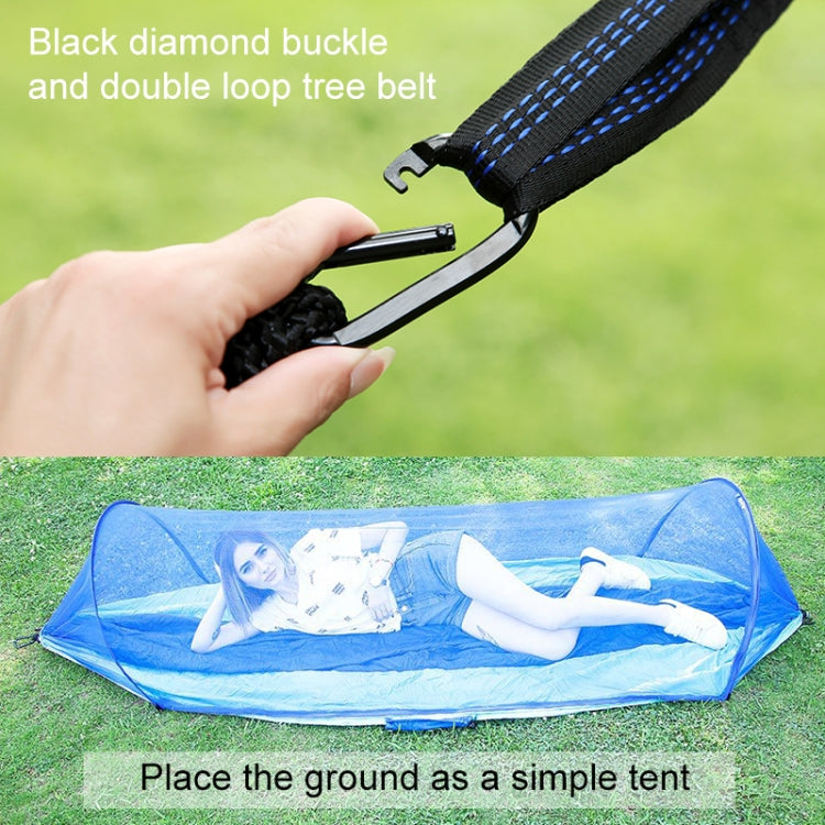 Portable Outdoor Camping Full-automatic Nylon Parachute Hammock with Mosquito Nets, Size : 290 x 140cm, 290x140cm Green, 290x140cm Blue, 290x140cm Orange, 290x140cm Camouflage, 290x140cm Army Green, 290x140cm Black, 290x140cm Dark Blue                 ...