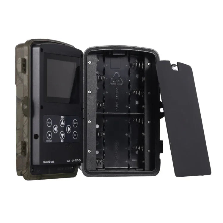 HC801A 8MP 방수 IP65 IR 야간 투시 보안 사냥용 트레일 카메라, Novatek 96650 프로그램, 120도 광각, 110도 PIR 감지 각도, HC801A