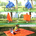 3 in 1 Aotu AT6927 다기능 야외 캠프용 라이딩 우비 피크닉 담요, 크기: 217x143cm, 217x143cm (오렌지), 217x143cm (블루)