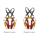 XINDA XDA9516 야외 암벽 등반 폴리에스터 고강도 와이어 조절식 하강 전신 안전 벨트 어린이 사이즈: S, 사이즈: S