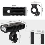BX2 USB 충전 자전거 전면 핸들바 LED 라이트 (3시간, L2 램프 비드), 3시간, L2 램프 비드
