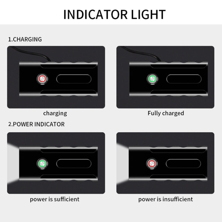 BX2 USB 충전 자전거 전면 핸들바 LED 라이트 (3시간, L2 램프 비드), 3시간, L2 램프 비드