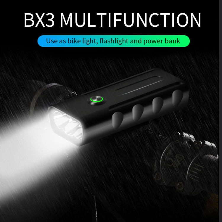 BX3 USB 충전 자전거 전면 핸들바 LED 라이트 (10시간, T6+A02 램프), 10시간, T6+A02 램프