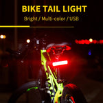 무지개 자전거 테일 라이트 MTB 자전거 후미등