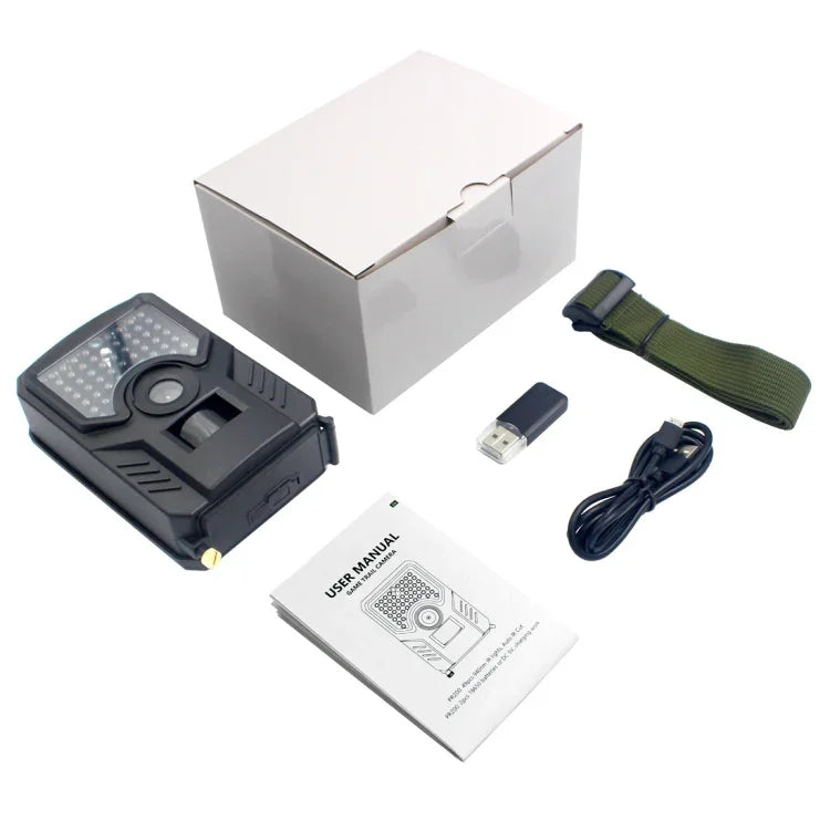 PR-200B 120도 광각 렌즈 IP56 방수 12MP 1080P HD 적외선 사냥 트레일 카메라, TF 카드 지원, PIR 거리: 10-15m, PR200B