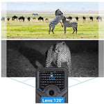 PR-200B 120도 광각 렌즈 IP56 방수 12MP 1080P HD 적외선 사냥 트레일 카메라, TF 카드 지원, PIR 거리: 10-15m, PR200B
