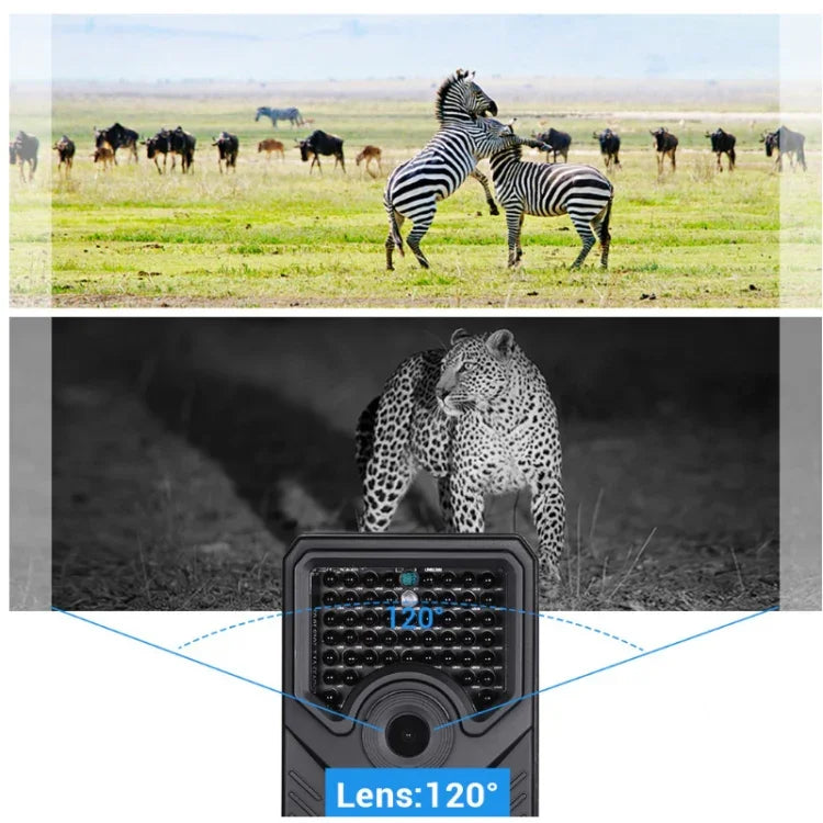 PR-200B 120도 광각 렌즈 IP56 방수 12MP 1080P HD 적외선 사냥 트레일 카메라, TF 카드 지원, PIR 거리: 10-15m, PR200B