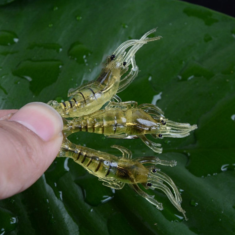 10개 4cm 낚시 소프트 베이트 팝퍼, 인공 새우, 야광 새우, 분홍 새우, 녹색 새우, 투명 새우
