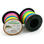 HENGJIA 컬러풀 8.0# 0.50mm 80LB 40.8kg 장력 300m 초강력 4가닥 꼬임 PE 낚시줄 연줄, 8.0# 0.50mm 80LB
