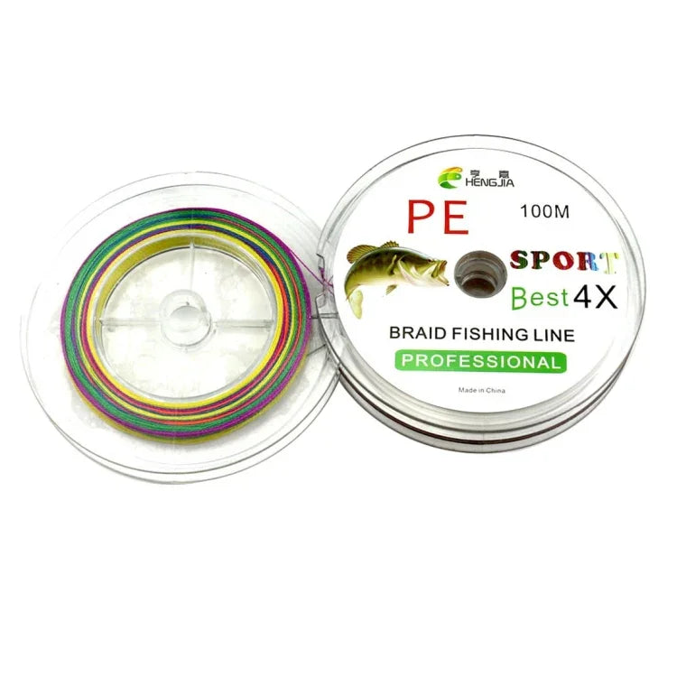 HENGJIA 컬러풀 5.0# 0.37mm 50LB 22.6kg 장력 100m 초강력 4가닥 꼬임 PE 낚시줄 연줄, 5.0# 0.37mm 50LB