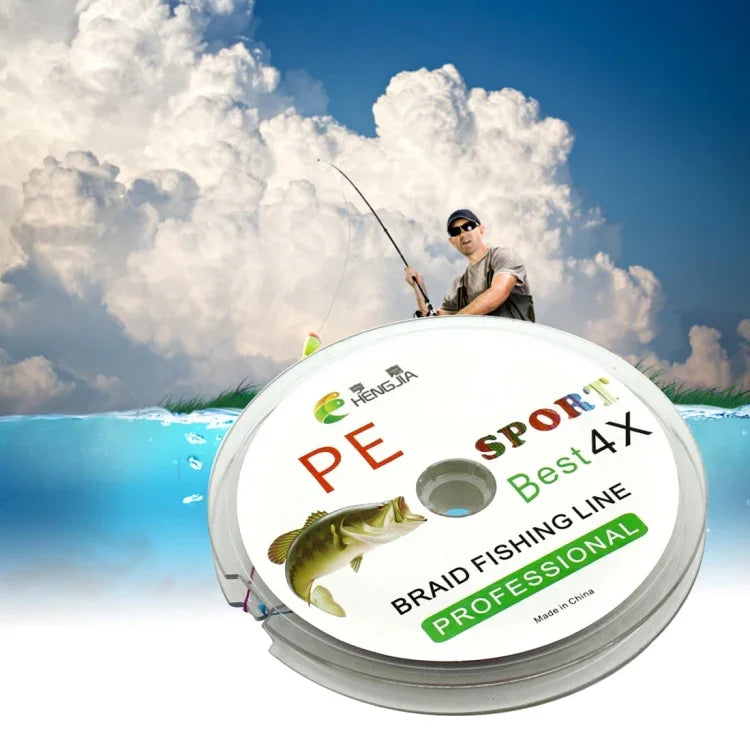 HENGJIA 컬러풀 5.0# 0.37mm 50LB 22.6kg 장력 100m 초강력 4가닥 꼬임 PE 낚시줄 연줄, 5.0# 0.37mm 50LB