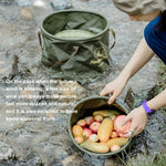 Naturehike NH20SJ040 20L PVC 아웃도어 캠핑 접이식 물 저장 버킷, 20L