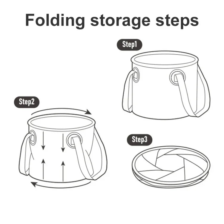 Naturehike NH20SJ040 20L PVC 아웃도어 캠핑 접이식 물 저장 버킷, 20L
