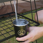 AOTU AT6657-2 4pcs Outdoor Camping Folding Stainless Steel Water Cup Set