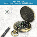 Nisa J35A 빈티지 금속 플립 포켓 시계 나침반, J35A