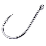 500 PCS Mixed Size Fish Barbed Hook Fishing Hooks with Hole, 6-15 # with Hole