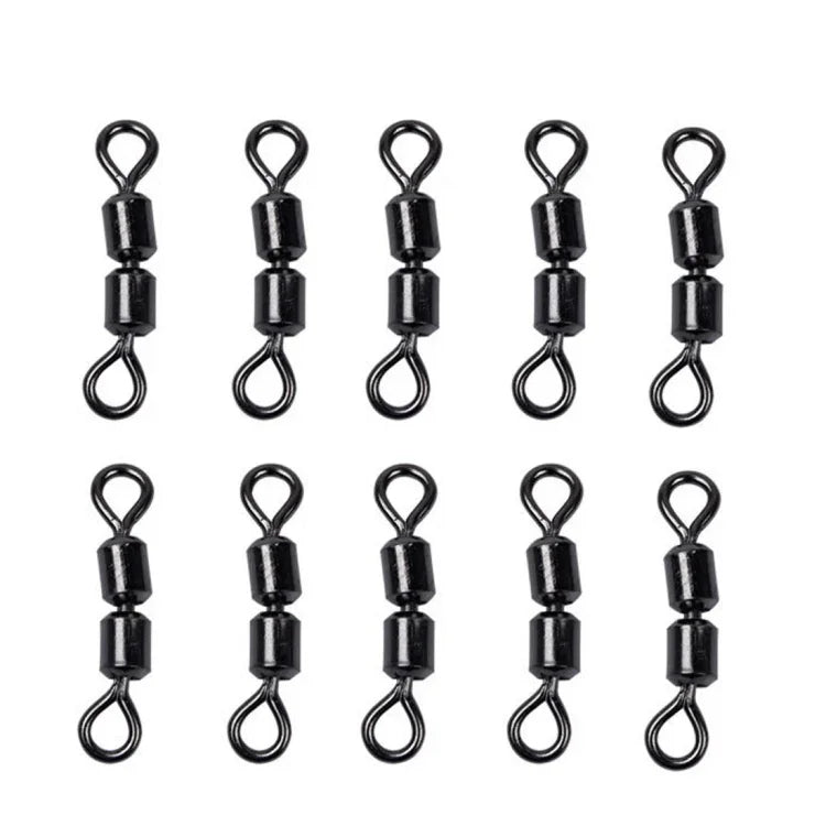 100개 8자형 낚시 롤링 스위블 이중 링 커넥터