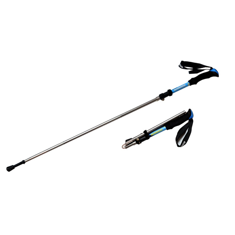 125cm 조절식 휴대용 야외 알루미늄 합금 트레킹 폴 스틱, 그린#125cm, 블루#125cm, 레드#125cm, 옐로우#125cm