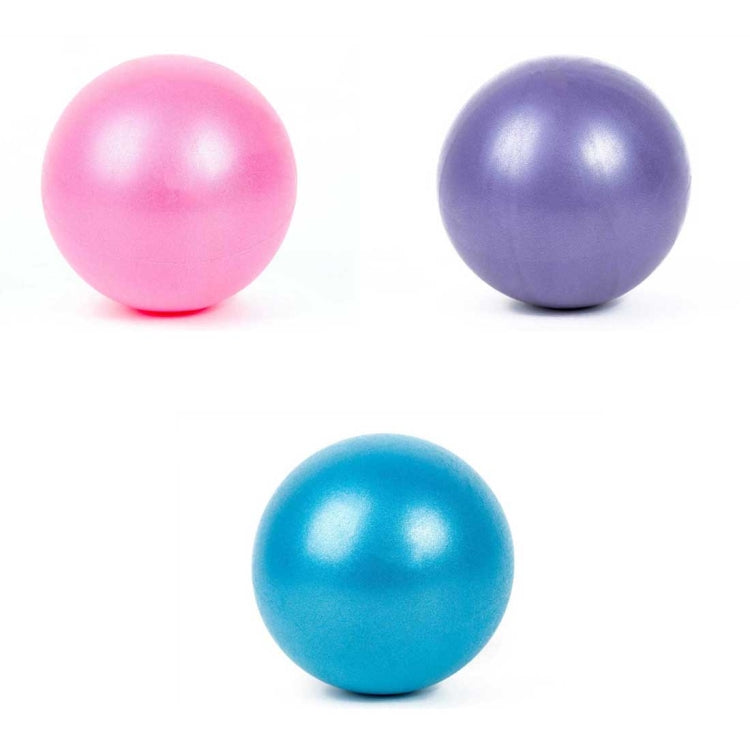 미니 요가 필라테스 공 폭발 방지 PVC 공 균형 피트니스 체조 운동 훈련 빨대 포함, 직경: 25cm, 25cm(파랑), 25cm(보라)