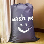 Home Quilt Clothes Travel Nylon Draw Cord Smile Face Pattern Arrange Storage Bag