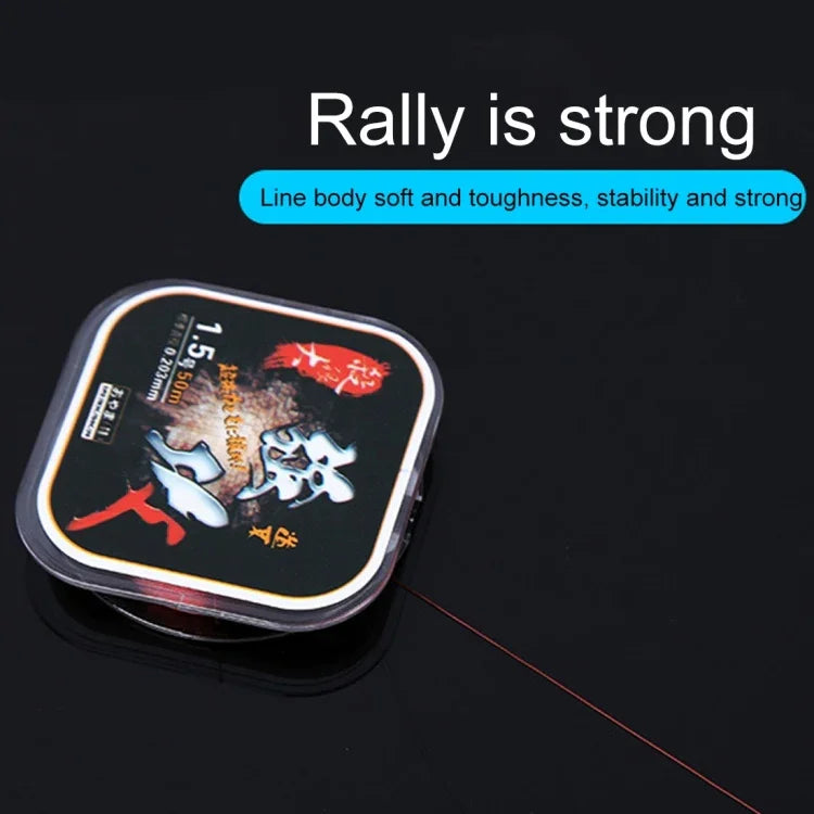 1.5C 0.203mm 2.46kg 노듈 장력 2.99kg 직선 장력 50m 강력 수입 원사 나일론 낚시줄, 1.5C/0.203mm